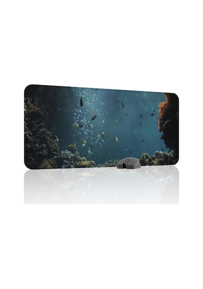 Sualtı Gaming Mouse Pad Kauçuk Kaymaz Taban Mousepad V3, 90x40 Xxl