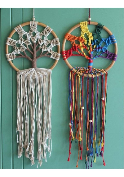 Rüya Kapanı Düş Kapanı Dream Catcher Hayat Ağacı Karışık Renk