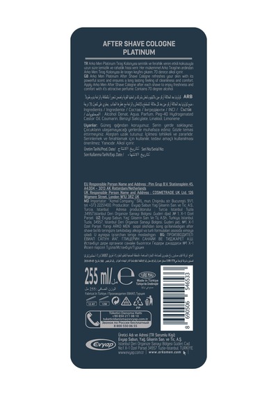 Platinum Tıraş Sonrası Kolonya 4x255 Ml