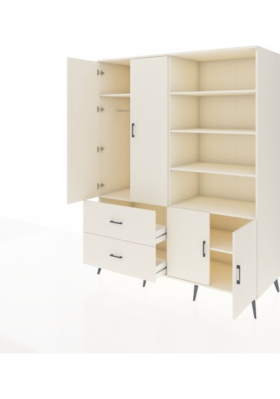 Kronos Gardrop 7 Raflı 2 Çekmeceli Tek Askılı 176x59x221 Aytaşı-aytaşı Beyaz Kronos Gardrop 7 Raflı 2 Çekmeceli Tek Askılı 176x59x221 Aytaşı-aytaşı Beyaz