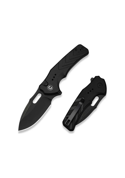 Civivi Vexron Milled Black G10 Handle Black Stonewashed 14c28n Blade Kamp Çakı Siyah