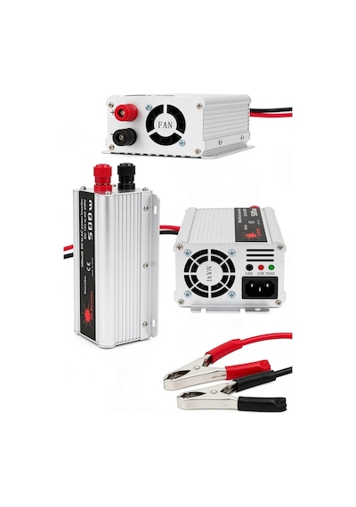 Taşınabilir 500w 12v Dc 220v Ac İnverter Usb Çıkışlı Fanlı Akü Dönüştürücü Araç Karavan