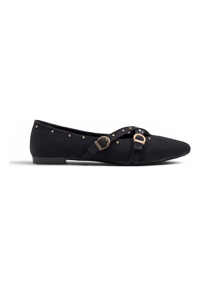 Shoes 0007 Zımba Detaylı Kadın Babet siyah