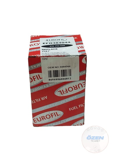 Eurofil 384044 Tofaş Yağ Filtresi Slx Tempra Tipo Uno Albea Doblo 5984044