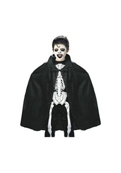 Siyah Renk Yakalı Halloween Pelerini 90 Cm Çok Renkli