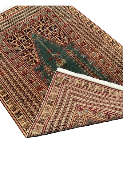 El Dokuma Sıfır Bünyan Halısı Seccade 118x185 Su Yeşili Namazlık