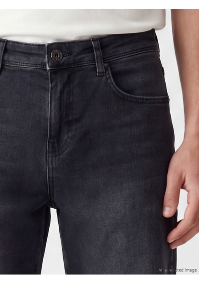 Lcw Jeans Antrasit Slim Fit Erkek Jean Şort