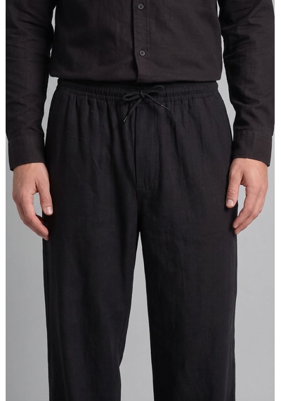 Defacto Relaxed Fit Rahat Kalıp Normal Bel Boru Paça Pantolon H1048ax26wnbk81 Siyah-bk81