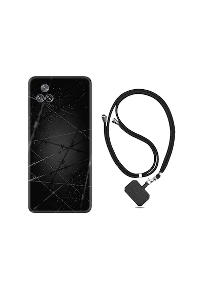 Xiaomi Poco F4 Kılıf İpli Boyun Askılı Desenli Silikon Dikenli Tel 1779