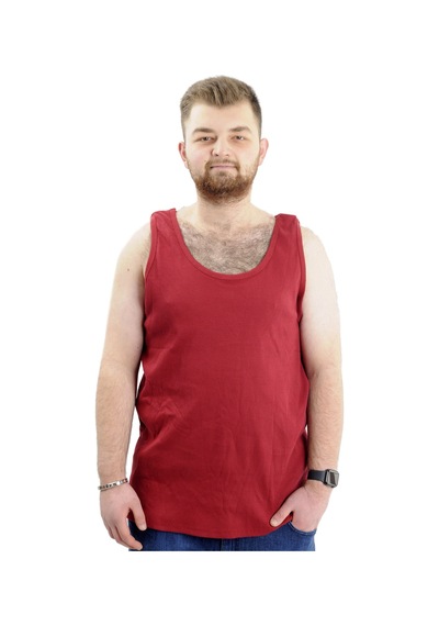 Mode Xl Büyük Beden Erkek Kolsuz Atlet 6341 Bordo