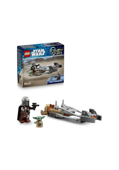 Ve Nun Hız Motoru 75436-6 Yaş Ve Üzeri Çocuklar Için Blaster Silahlı Mandalorian Minifigürü Ve Içeren Yaratıc