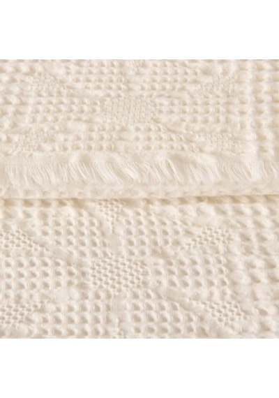 Soft Fleur Çift Kişilik Yatak Örtüsü - Beyaz - 210x240 Cm Çok Renkli