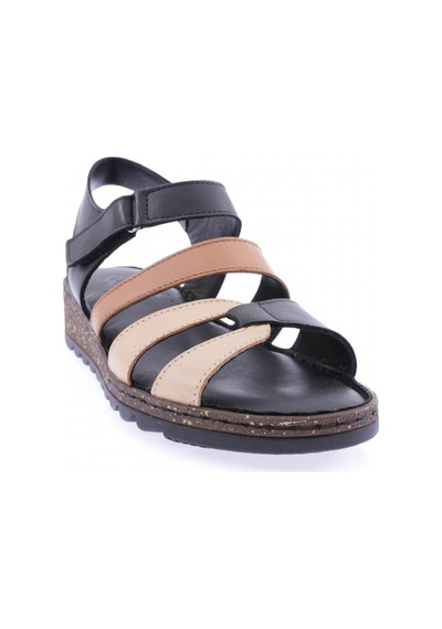 Dgn 320-23y Kadin Sirali Bantli Cirtli Sandalet 320-2132-R4272 Siyah