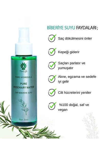 Panlife Biberiye Suyu Hidrolatı 125ml