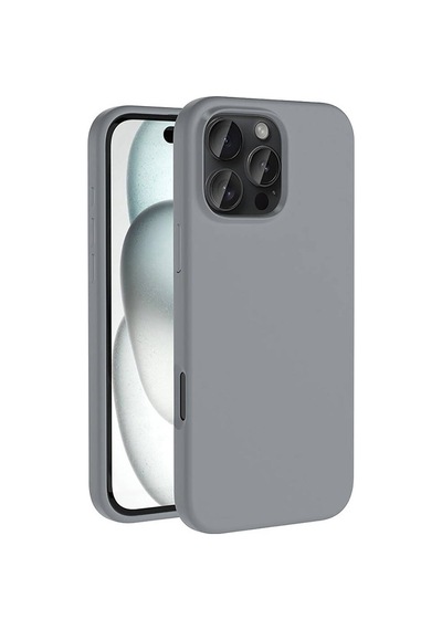 Apple Uyumlu iPhone 16 Pro Kılıf M-safe Şarj Özellikli Sıvı Teknolojili Silinebilir Sert Zore Kivi Kapak Natürel Titanyum