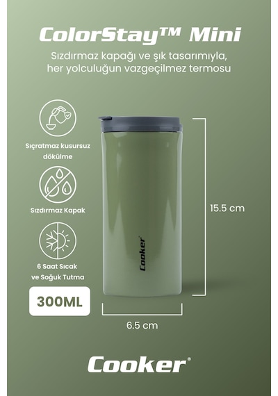 Cooker Colorstay Mini 300 Ml Paslanmaz Çelik Bardak Termos Ckr2101 68803890