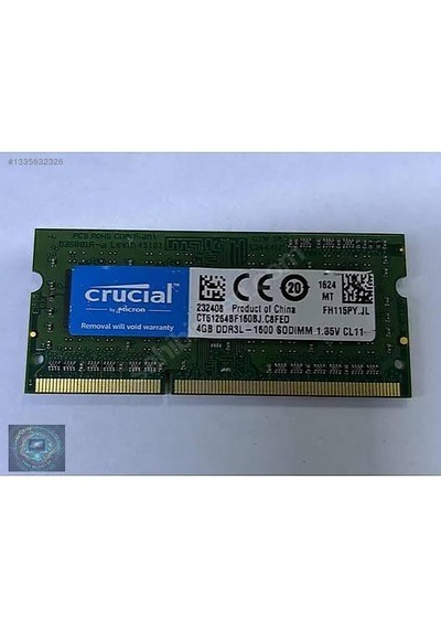 Crucial 4gb Ddr3l Pc3l 1600 Sorunsuz Ram