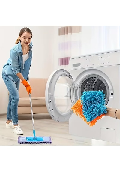 Kyrotech Makarna Mop Mikrofiber Paspas Yedeği, Evrensel Uyumlu Temizlik Başlığı, Döner Moplar İçin, Süper Emici, İz Tüy Bırakmayan Zemin Aparatı, Islak Kuru Şönil Bez, Asorti 40 Cm Çok Renkli Kyrotech Makarna Mop Mikrofiber Paspas Yedeği, Evrensel Uyumlu Temizlik Başlığı, Döner Moplar İçin, Süper Emici, İz Tüy Bırakmayan Zemin Aparatı, Islak Kuru Şönil Bez, Asorti 40 Cm Çok Renkli
