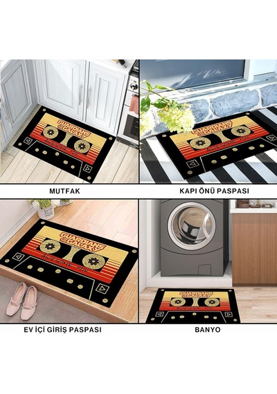 Kapı Önü Paspası - Modern Ve Şık Kapı Paspası Ev, Ofis Ve Dış Mekân Kullanımı İçin Awesome Mix 45x65 Çok Renkli