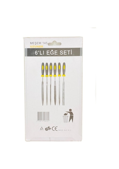 Meşem Mini Eğe Seti Takımı Çeşitli Uçlu 6 Parça 5X180X6