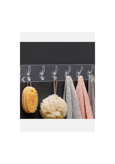Yapışkanlı Şeffaf Banyo Ve Mufak Askılık Plastik 6cm X 35cm Beyaz