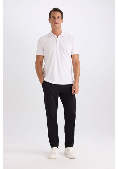 DeFacto Slim Fit Dar Kesim Polo Yaka Kısa Kollu Pamuklu Modal Karışımlı Basic Düz Tişört M6609AZ24SPWT34 DeFacto Slim Fit Dar Kesim Polo Yaka Kısa Kollu Pamuklu Modal Karışımlı Basic Düz Tişört M6609AZ24SPWT34