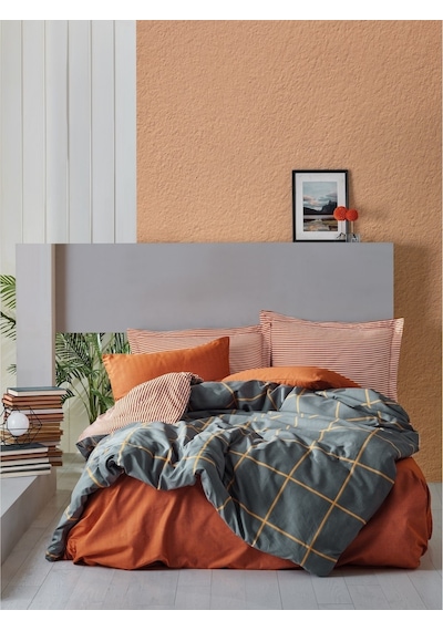 Cotton Box Stark Tarçın Modern Çift Kişilik Nevresim Takımı Tarçın