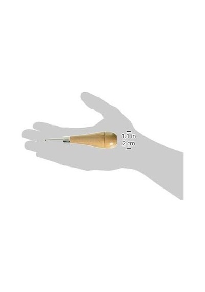Lacis Rq48-2 Primitive Halı Kancası, Ahşap Saplı, Çelik, 2 Mm X 1,25 Mm 4 Renk