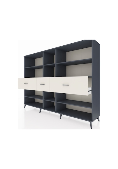 Hyperion Dolap 9 Raflı 3 Çekmeceli 220x44x163 Antrasit-antrasit/ Antrasit-antrasit/aytaşı Hyperion Dolap 9 Raflı 3 Çekmeceli 220x44x163 Antrasit-antrasit/ Antrasit-antrasit/aytaşı