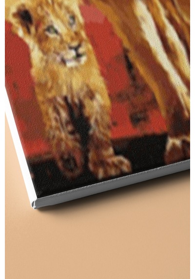 Webstyle Sayılarla Boyama Seti Kasnaklı Aslan Baba 60 X 75 Cm