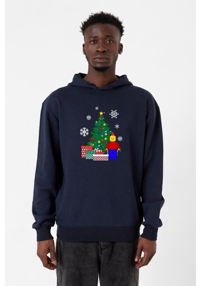 Lego Man Christmas Lacivert Erkek 3ip Kapşonlu 001