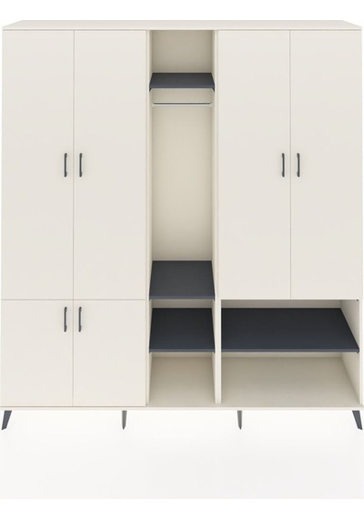 Hyperion Dolap 15 Raflı 5 Kapaklı Tek Askılı 220x44x243 Aytaşı-aytaşı/antrasit Aytası/antrasıt Hyperion Dolap 15 Raflı 5 Kapaklı Tek Askılı 220x44x243 Aytaşı-aytaşı/antrasit Aytası/antrasıt