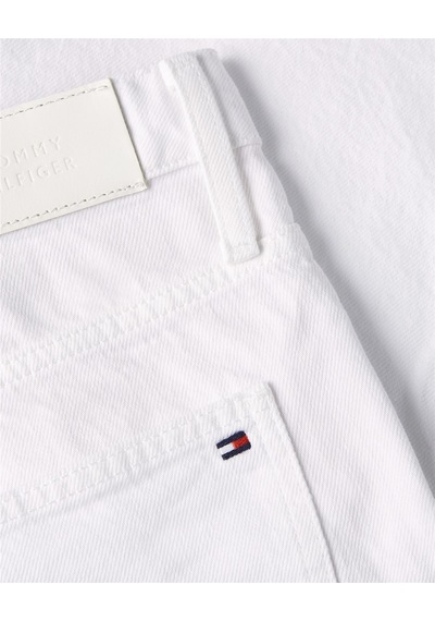Tommy Hilfiger Dnm Straıght Short Rw Whıte Kadın Beyaz Şort - Ww0ww45924 Beyaz