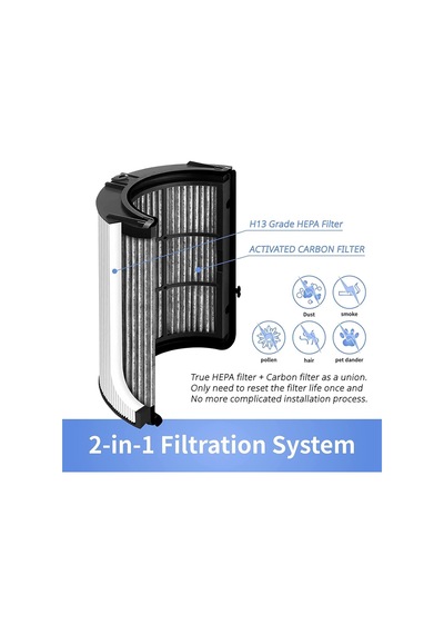 Lexroo Hepa Filtre + Karbon Filtre Dyson İle Uyumlu Hp04 Tp04 Dp04 Ph04 Hp09 Tp09 Hp07 Standart