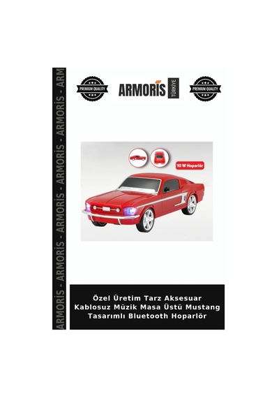 Özel Üretim Tarz Aksesuar Kablosuz Müzik Masa Üstü Mustang Tasarımlı Bluetooth Hoparlör
