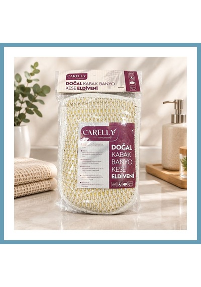 Bezos Doğal Kabak Banyo Kese Eldiveni Mbt06