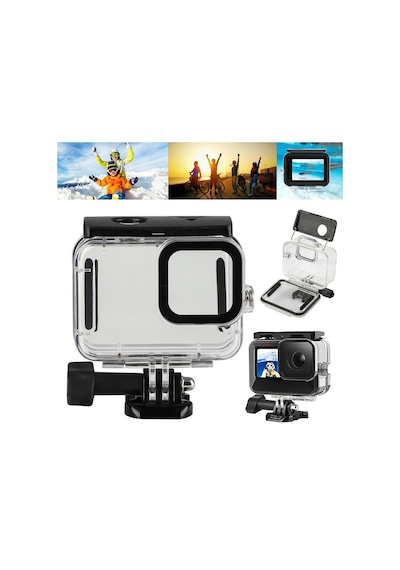 Gopro Hero 12 Hero 11 Hero 10 Hero 9 Waterproof 60 M Su Geçirmez Muhafaza Kılıf Gplus GO209 Çok Renkli