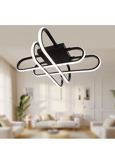 Tt338-sy Tt Ayd. Kasef Model Mat Siyah Sarı Işık Led Avize Siyah