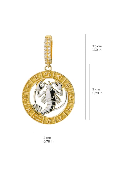 Yengeç Burç Altın Charm 2,57 Gr-6489
