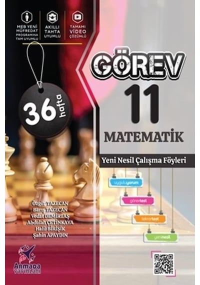 11. Sınıf Matematik Görev Yeni Nesil Çalışma Föyleri 36 Hafta -  Armada Yayınları