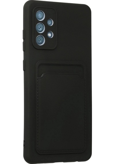 Newface - 704 - Samsung Galaxy Uyumlu A72 Kılıf Kelvin Kartvizitli Silikon - Ece-umay - - Siyah Sıyah