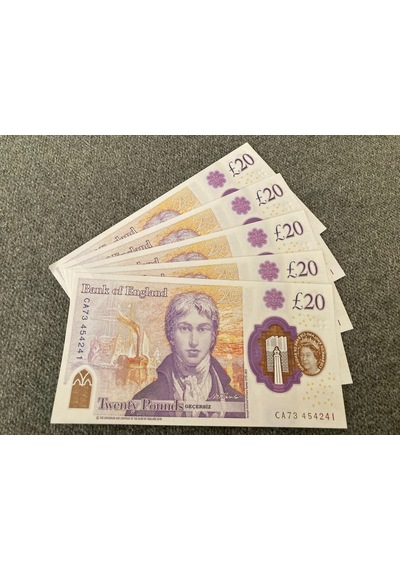 100 Adet 20 Sterlin Banknot Pound Para Geçersiz Paralar