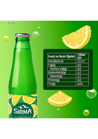 Sırma C Vitaminli Limon Aromalı Doğal Maden Suyu 200 Ml X 24 Adet