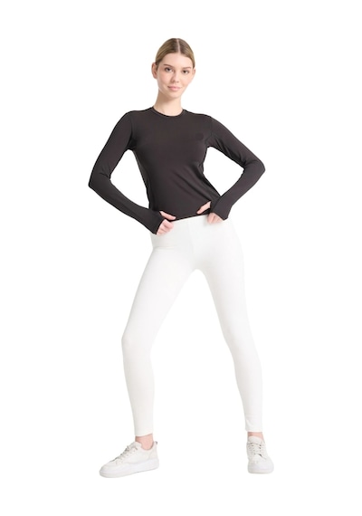 Hnc Sport Kadın Siyah Nefes Alan Compression Spor Body Tişört - Bilek Detaylı Tasarım