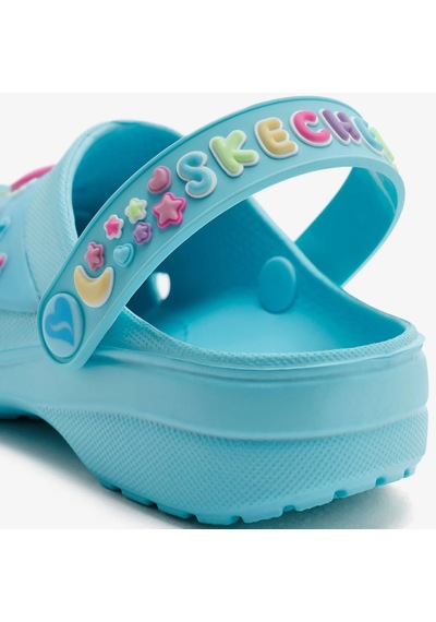 Skechers Heart Charmer - Girly Land Kids Lights Slipper Bantlı Işıklı Çocuk Terlik Mavi