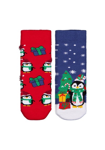 Civil Baby Penguen Havlu 6- 2'li Bebek Kız Çorap Set - Standart