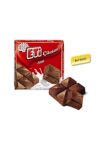 Eti Çikolata Sütlü Kare 6 x 65 G