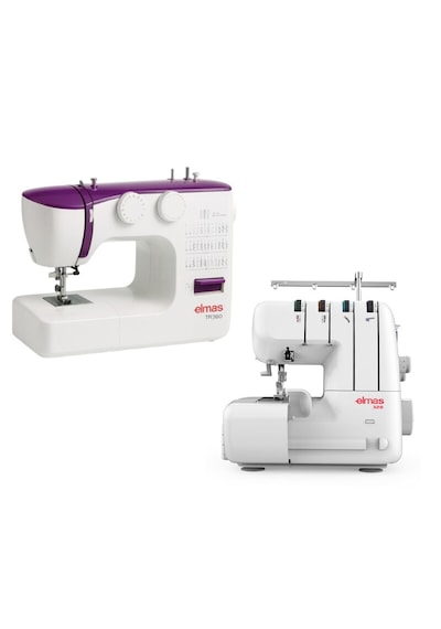 Elmas Tr360 Mor Dikiş Makinesi Ve 328 Ev Tipi 4 İplik Overlok Makinesi Mor