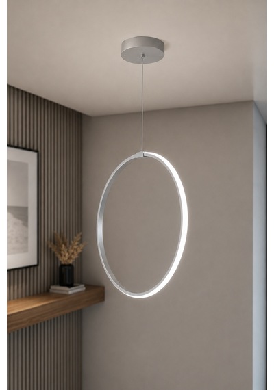 Raven Led Sarkıt Avize Beyaz Işık Gri