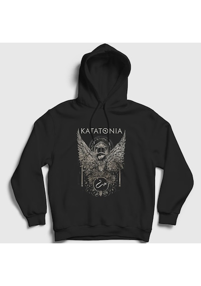 Presmono Unisex Temple Katatonia Kapüşonlu Sweatshirt Siyah